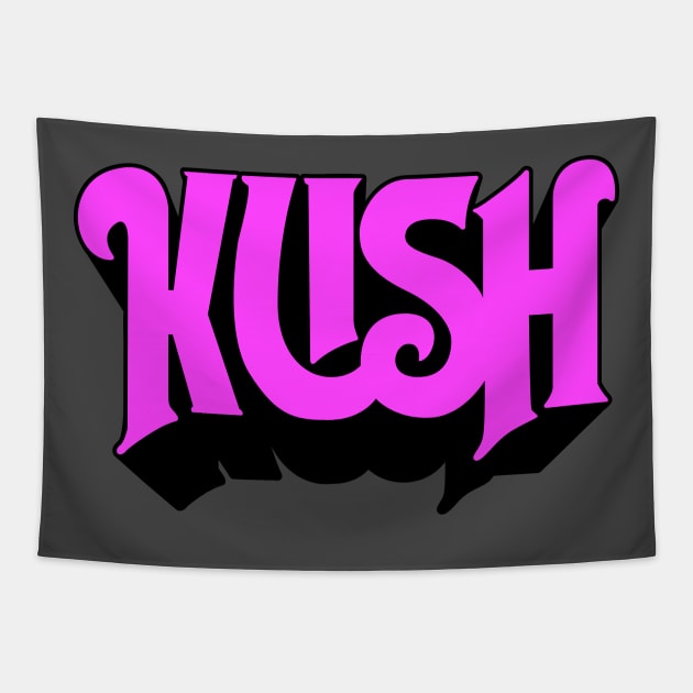 Pink Kush - Parody Band Design Tapestry by deancoledesign