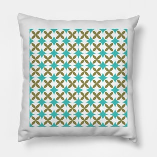 Retro pattern - blue Pillow