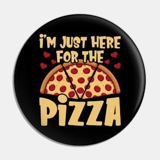 I'm Just Here For The Pizza Only Here For Pizza Lovers Pin