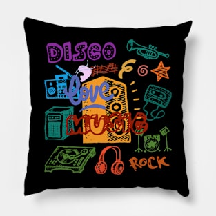 LOVE MUSIC, DISCO Pillow