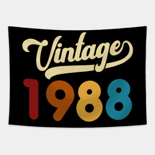 1988 Vintage Gift 32nd Birthday Retro Style Tapestry