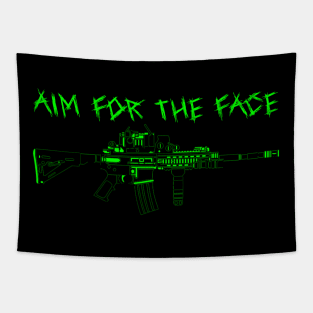 Aim For The Face Tapestry