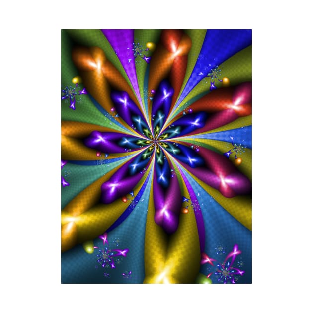 Colourful Starburst Fractal by pinkal