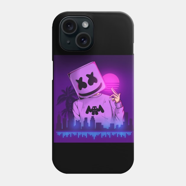 Marshmello | Neon Night City Phone Case by DenielHast