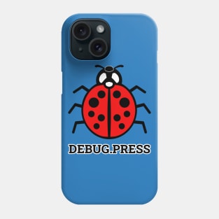 DebugPress: Ladybug with Website name Phone Case