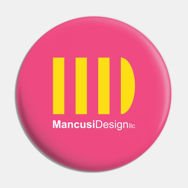 Mancusi Design Logo Dark Background Pin by Mancusi Design