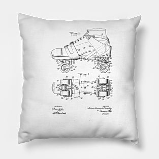 Skate Shoe vintage patent drawing Pillow