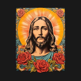 Vintage Retro Jesus Lithograph T-Shirt