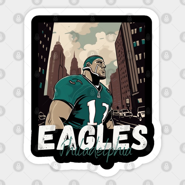 Philadelphia Eagles Illustration of the Eagle in Team Colors | Sticker