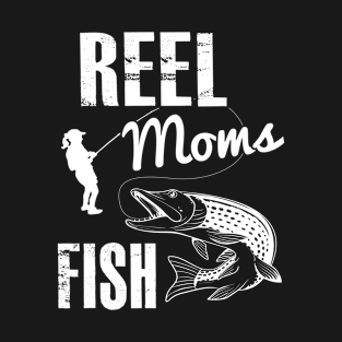 Fishing Meme | Vintage Punny Reel Moms Fish T-Shirt