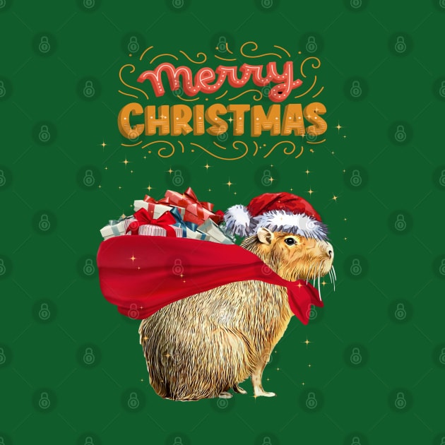 Capybara Merry Christmas, Capybara Pets, Cute capybara by Collagedream