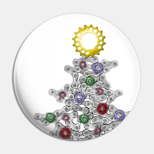 Bike Chain Cycling Christmas Tree Pin