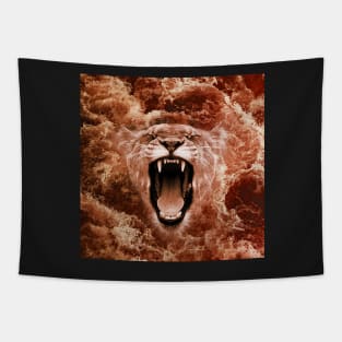 Lioness of The Jungle Fierce Zodiac Sign Graphic Design Leo Lion Tapestry