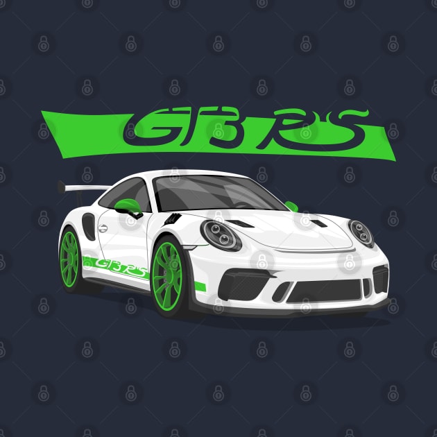 car gt3 rs 911 Green white by creative.z