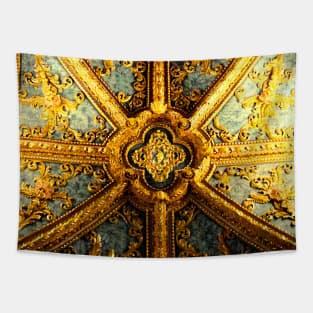 gold in the blue of eternity Tapestry