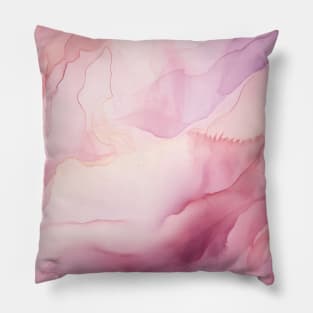 Elegant Pink Lilac Abstract Swirl Pillow