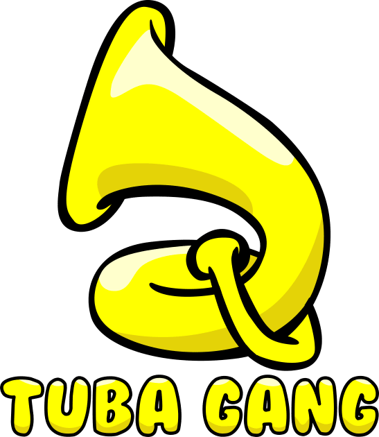 Tuba Gang Kids T-Shirt by Near Human Intelligence