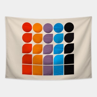 Retro colorful shapes - abstract Tapestry