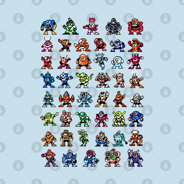 megaman 1-6 robot masters by allysontx