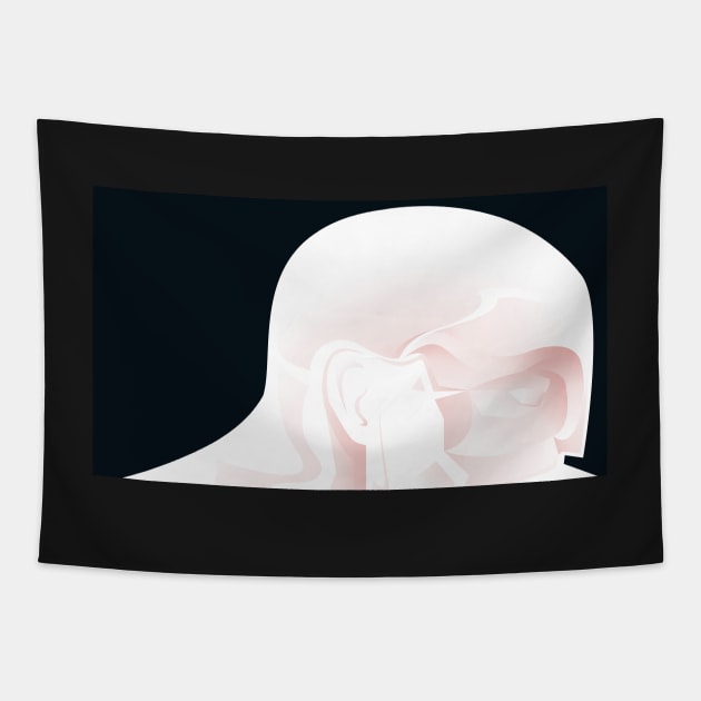 The Thinker Skull Tapestry by Jtah