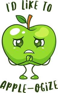 Green Apple Apologize Magnet