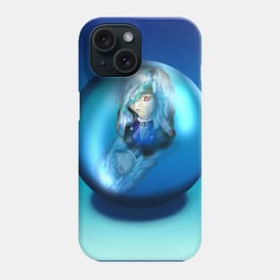 Drowned ghost girl in a crystal ball Phone Case