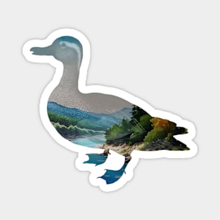 Landscape Stream Duck Magnet