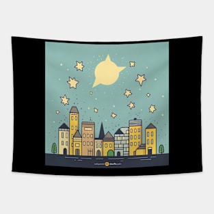 City skyline Tapestry