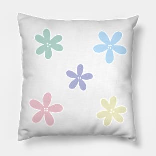 Abstract Flowers - Pastel Rainbow Pillow