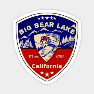 Big Bear Lake California Skiing Ski Mountains Skier CA Magnet