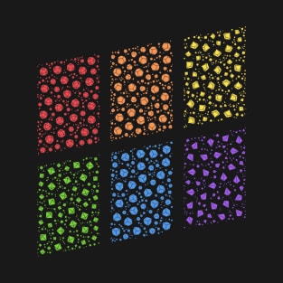 Geometric Shapes Made From Rainbow Polyhedral Dice T-Shirt