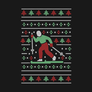 Ugly Christnas Ski Skifahrer T-Shirt