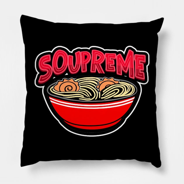 Ramen Life Soupreme Noodle Bowl Pillow by SartorisArt1