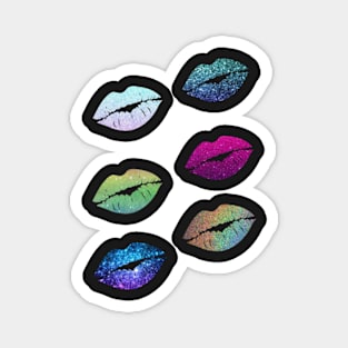 Ombre Faux Glitter Lips Pack Magnet