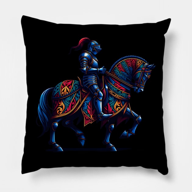 Decorated medieval knight Pillow by Modern Medieval Design