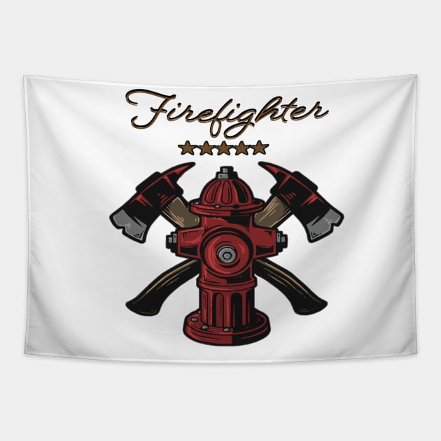 Firefighter Gift- Firefighter Tapestry by Leonitrias Welt