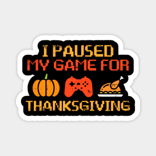 Happy Thanksgiving Gamer Turkey Video Game Lovers Kids Boys Magnet