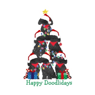Holiday Labradoodle Puppy Christmas Tree T-Shirt