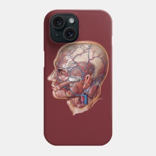 Frank Netter's Superficial Arteries and Veins of Face and Scalp Phone Case