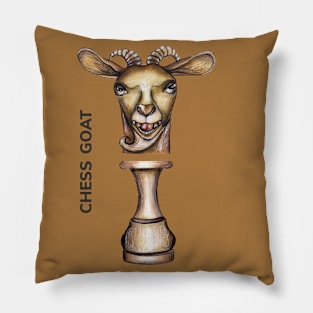 CHESS GOAT by FrankenDuo Pillow