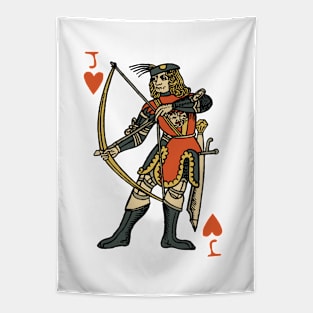 Character of Playing Card Jack of Hearts Tapestry