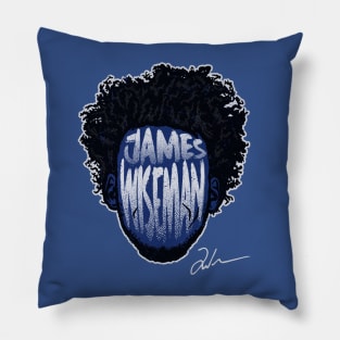 James Wiseman Golden State Player Silhouette Pillow