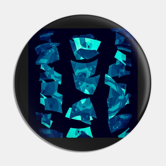 Broken Glass Design Pin by Radrenart