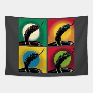 Black Mamba Pop Art - Cool Snake Tapestry