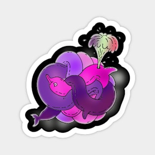 Purple Pink Dolphin Magnet