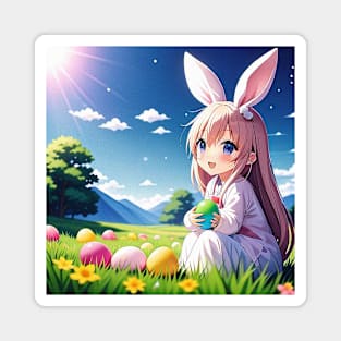 “Easter Egg Hunt” Anime Bunny Girl Magnet