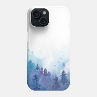 Misty Forest Watercolour Painting Phone Case