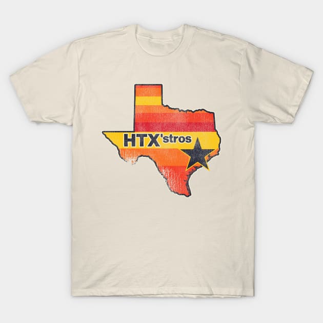 darklordpug Htx'stros Baseball Retro Colorway T-Shirt