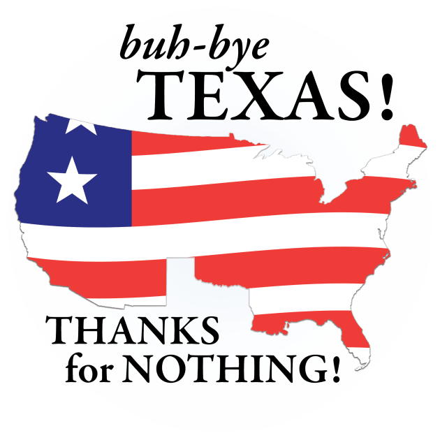 buh-bye Texas! Thanks for Nothing! Kids T-Shirt by LeftWingPropaganda