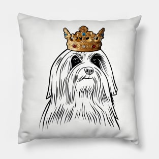 Lowchen Dog King Queen Wearing Crown Pillow